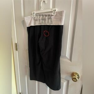 FLAWED vtg Y2K VS PINK Rhinestone Foldover Waist Yoga Pants
